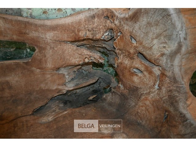 Houten kunstwerk / zitbank - afbeelding 5 van  5