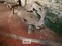 Houten kunstwerk / zitbank - afbeelding 1 van  5