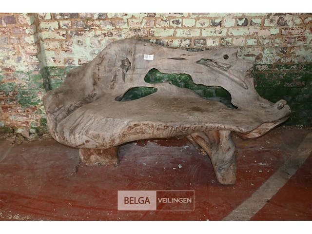 Houten kunstwerk / zitbank - afbeelding 2 van  5