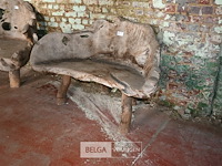 Houten kunstwerk / zitbank - afbeelding 1 van  5