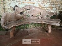 Houten kunstwerk / zitbank - afbeelding 4 van  5