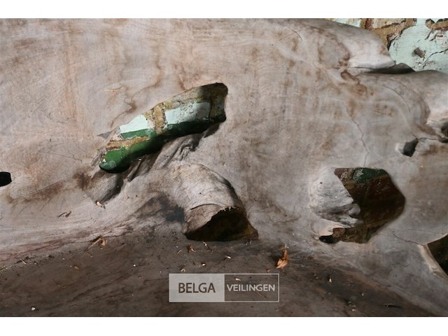 Houten kunstwerk / zitbank - afbeelding 5 van  5