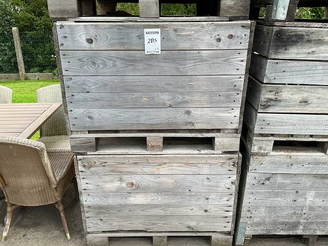 Houten kuubskist (4x) - afbeelding 1 van  1