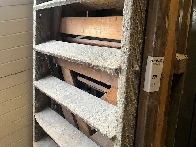 Houten ladder (3x) - afbeelding 3 van  6