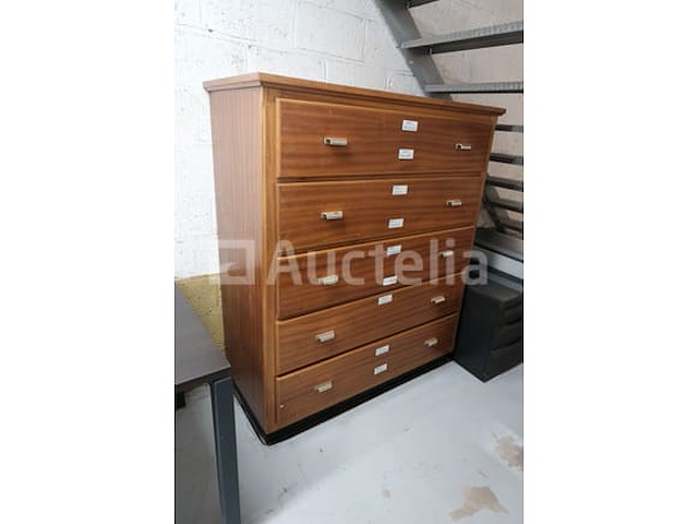 Houten ladekast met 5 lades - afbeelding 4 van  4