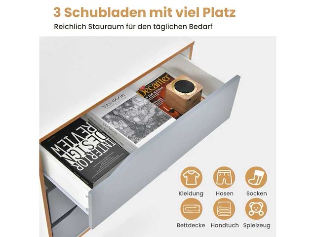 Houten ladekast voor slaapkamer - afbeelding 3 van  6