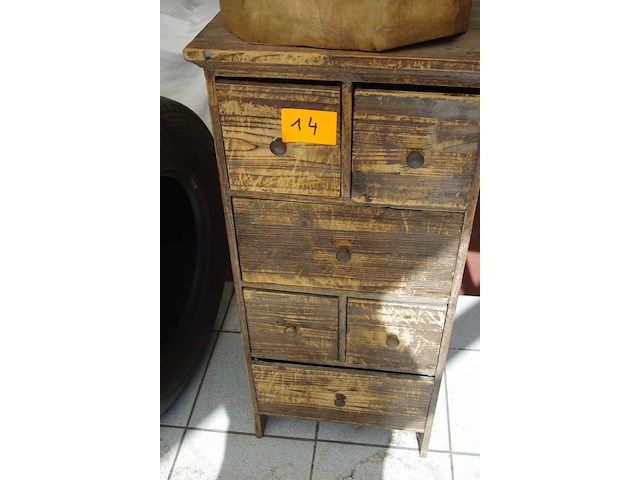 Houten ladenkast - afbeelding 1 van  3