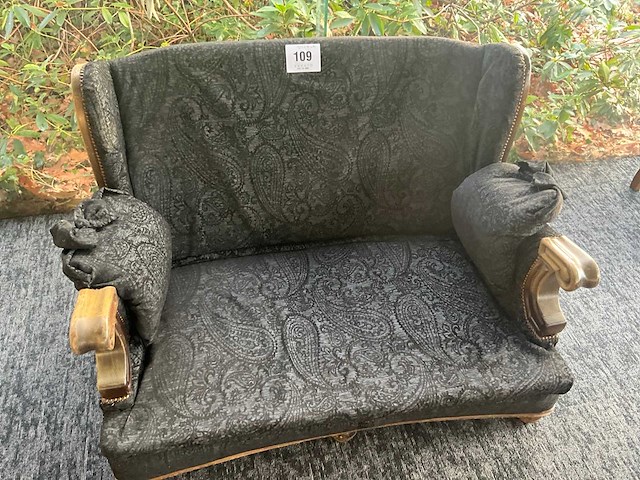 Houten lage 2-zits zetel - afbeelding 3 van  4