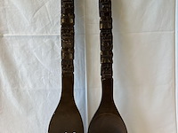 Houten lepel en vork - afbeelding 1 van  2