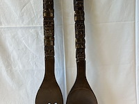 Houten lepel en vork - afbeelding 2 van  2