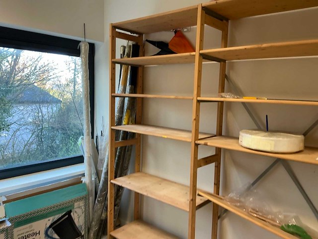 Houten magazijnrek (2x) - afbeelding 2 van  12