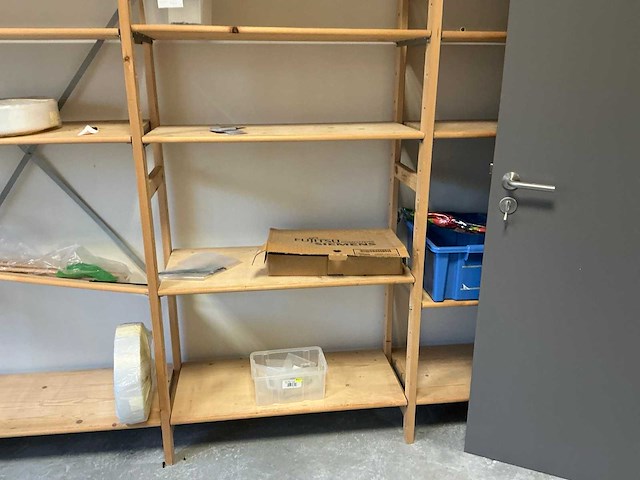 Houten magazijnrek (2x) - afbeelding 3 van  12