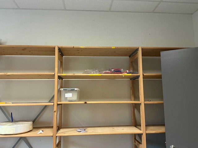 Houten magazijnrek (2x) - afbeelding 4 van  12