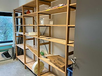 Houten magazijnrek (2x) - afbeelding 5 van  12