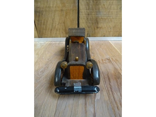 Houten miniatuur auto - afbeelding 3 van  4