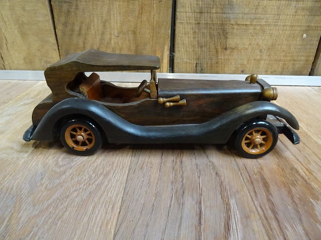Houten miniatuur auto - afbeelding 4 van  4
