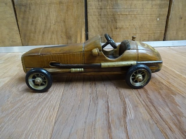Houten miniatuur auto - afbeelding 1 van  5