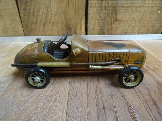 Houten miniatuur auto - afbeelding 5 van  5