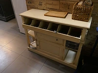 Houten mise en place toonbank