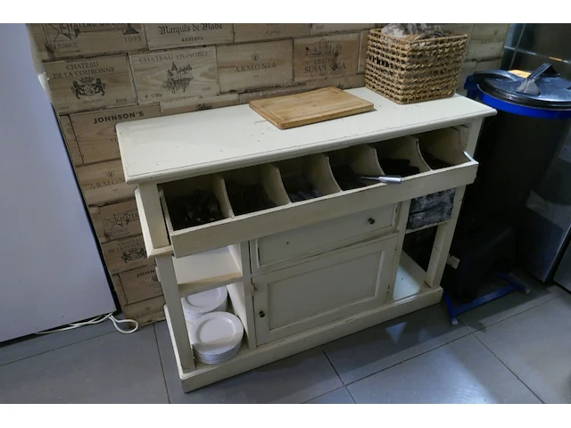 Houten mise en place toonbank - afbeelding 2 van  3