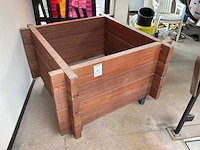 Houten mobiele bloembak (8x)