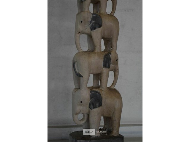 Houten olie lamp beeldje - afbeelding 2 van  4