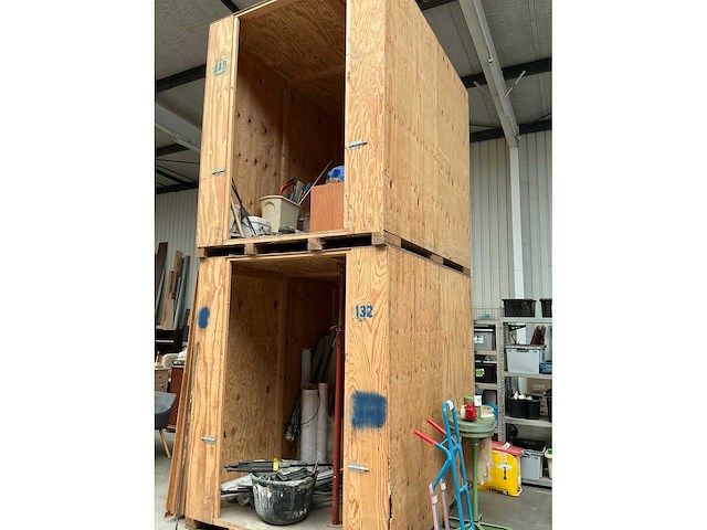 Houten opslagbox (2x) - afbeelding 2 van  4