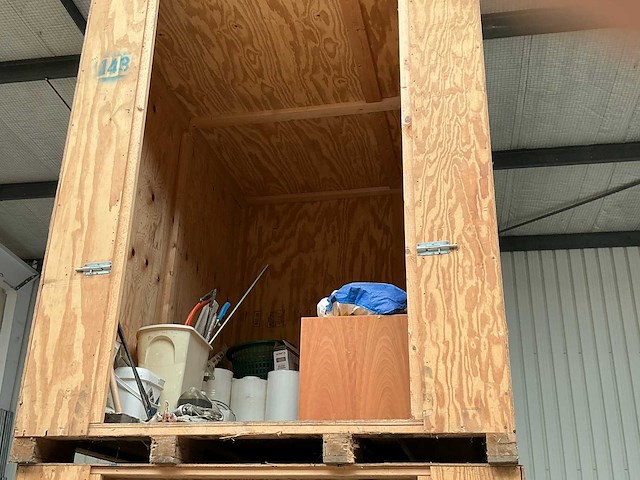 Houten opslagbox (2x) - afbeelding 3 van  4