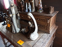 Houten oude bureau - afbeelding 4 van  5
