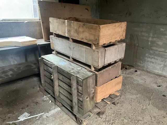 Houten palletbakjes (5x) - afbeelding 1 van  7