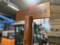 Houten paspop bermudes op metalen voet - afbeelding 3 van  3