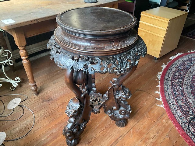 Houten pedestal - afbeelding 1 van  2