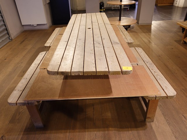 Houten picknickbank - afbeelding 1 van  2
