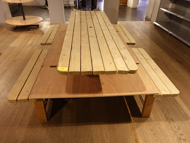 Houten picknickbank - afbeelding 1 van  2