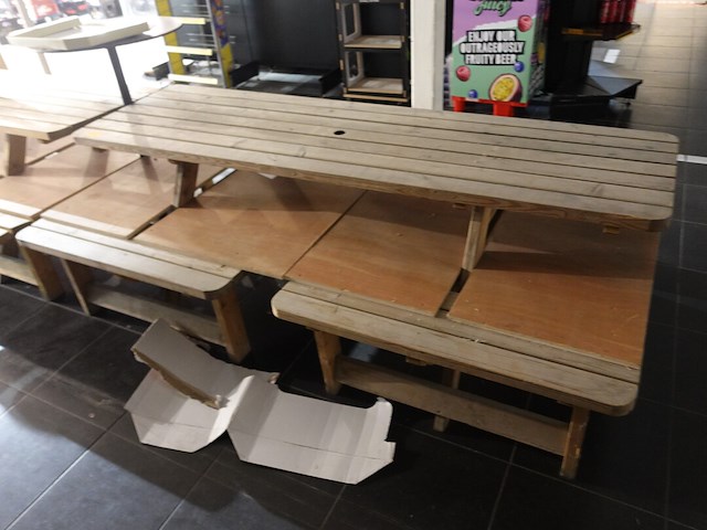 Houten picknickbank - afbeelding 1 van  2