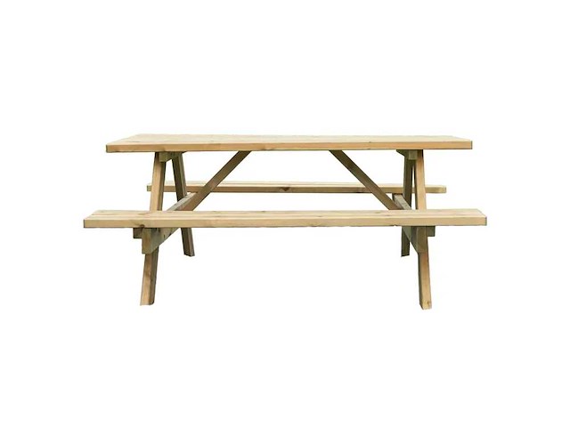 Houten picknickbostafel 6 personen - afbeelding 4 van  7
