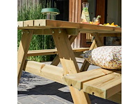 Houten picknickbostafel 6 personen - afbeelding 5 van  7