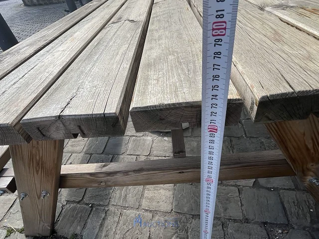 Houten picknicktafel met parasolvoet coca-cola - afbeelding 7 van  9