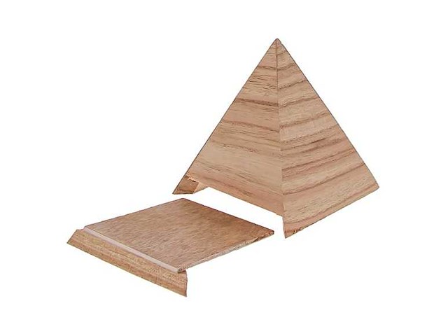 Houten piramide km - kerst- & seizoensartikelen (240x) - afbeelding 1 van  2