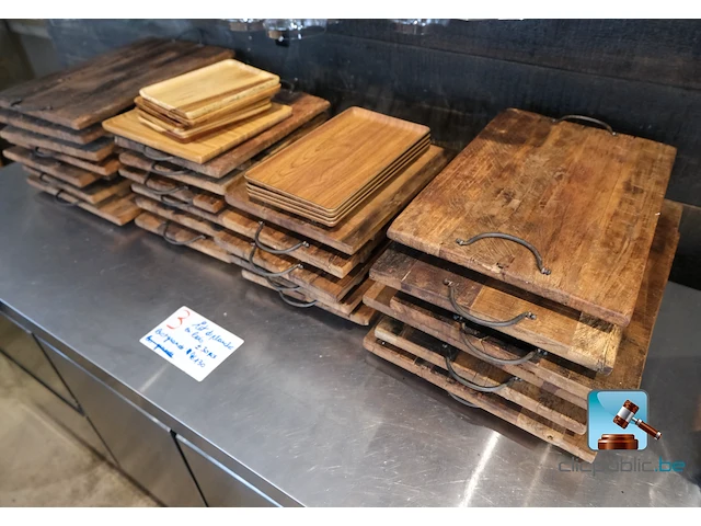 Houten planken en serveerschalen - afbeelding 1 van  6
