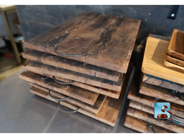 Houten planken en serveerschalen - afbeelding 5 van  6