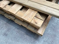 Houten poort met slot (2x) - afbeelding 3 van  6