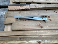 Houten poort met slot (2x) - afbeelding 4 van  6