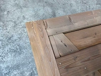 Houten poort met slot - afbeelding 4 van  5