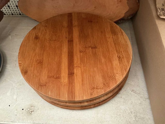 Houten presentatie borden (5x) - afbeelding 2 van  2