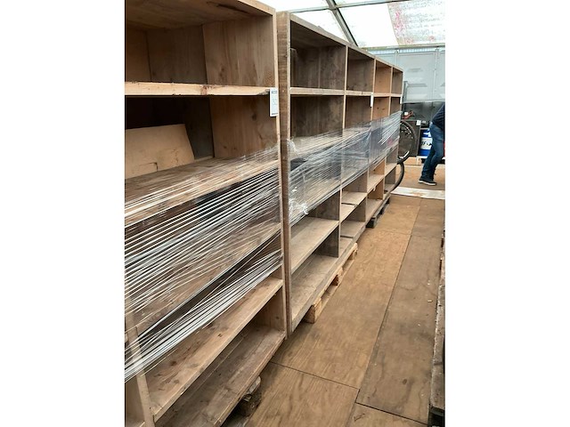 Houten prezentatie rek (2x) - afbeelding 2 van  2