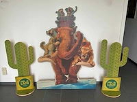 Houten reclamebord (3x)