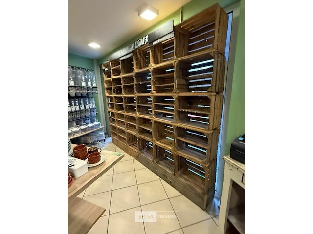 Houten rek l300 cm - afbeelding 1 van  3