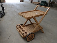 Houten rolserveerwagentje bois le duc - afbeelding 2 van  7