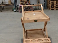 Houten rolserveerwagentje bois le duc - afbeelding 3 van  7